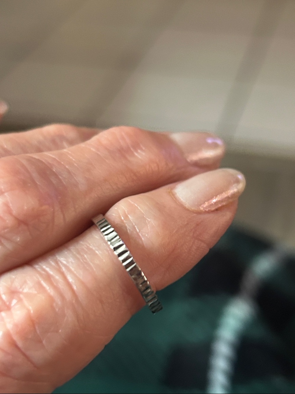 Jtv 2mm 10k solid white gold size 6 ring band eternity ring - Picture 4 of 8